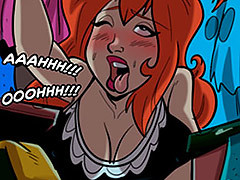 Peble finds a sexy housemaid costume..